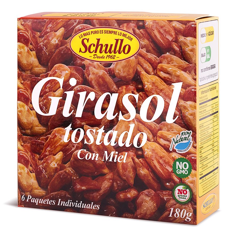 ROASTED SUNFLOWER SEEDS WITH HONEY 6 PACK 180g