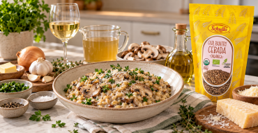 Risotto Cremoso de Champiñones y Cebada